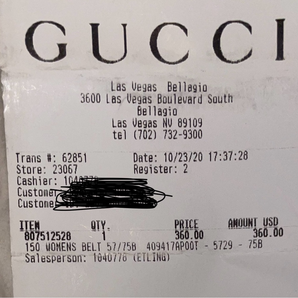 Gucci Women's Brown Leather Belt with Gold GG Buckle - Picture 6 of 6